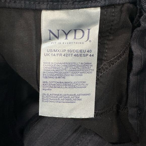 NYDJ Marilyn Straight Stretch Tahoe Stripe Blue Lift Tuck Jeans 10 - Picture 9 of 10